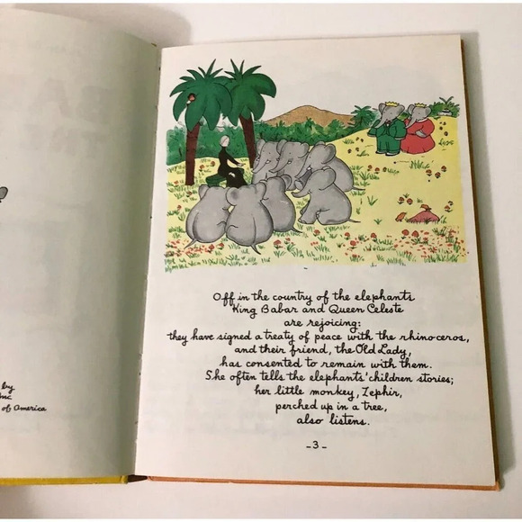 Vtg Double Book Babar The King and Grimms Fairy Tales Dandelion Library - Picture 8 of 16